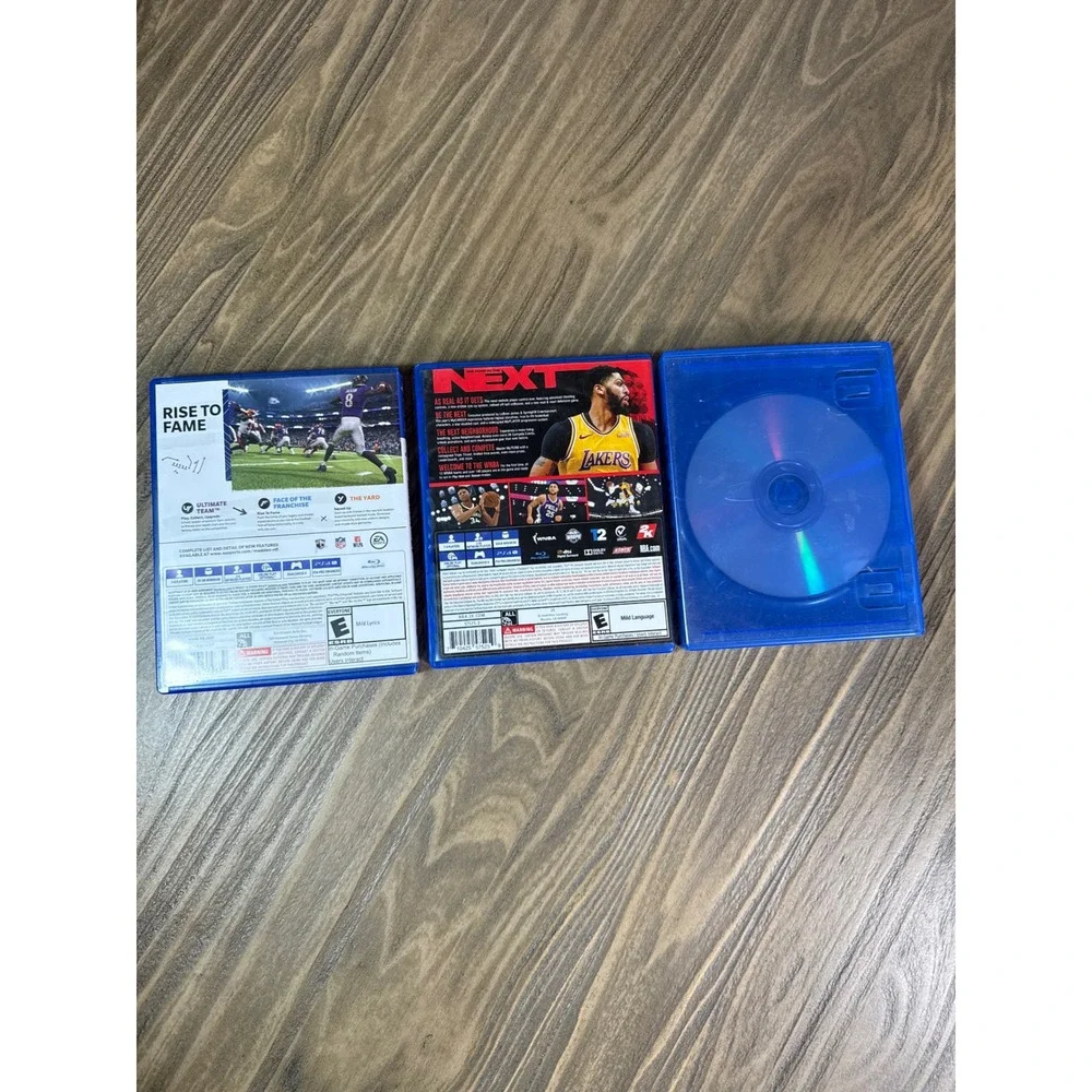 EA Sports Madden NFL 21 2003 NBA 2K20 Video Game Bundle of 3‎ PS4 PS2 Blue Works
